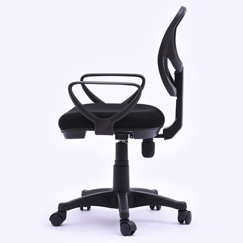 Contemporary Arm Chair Fixed Arm Adjustable Seat Height Swivel Office Chair