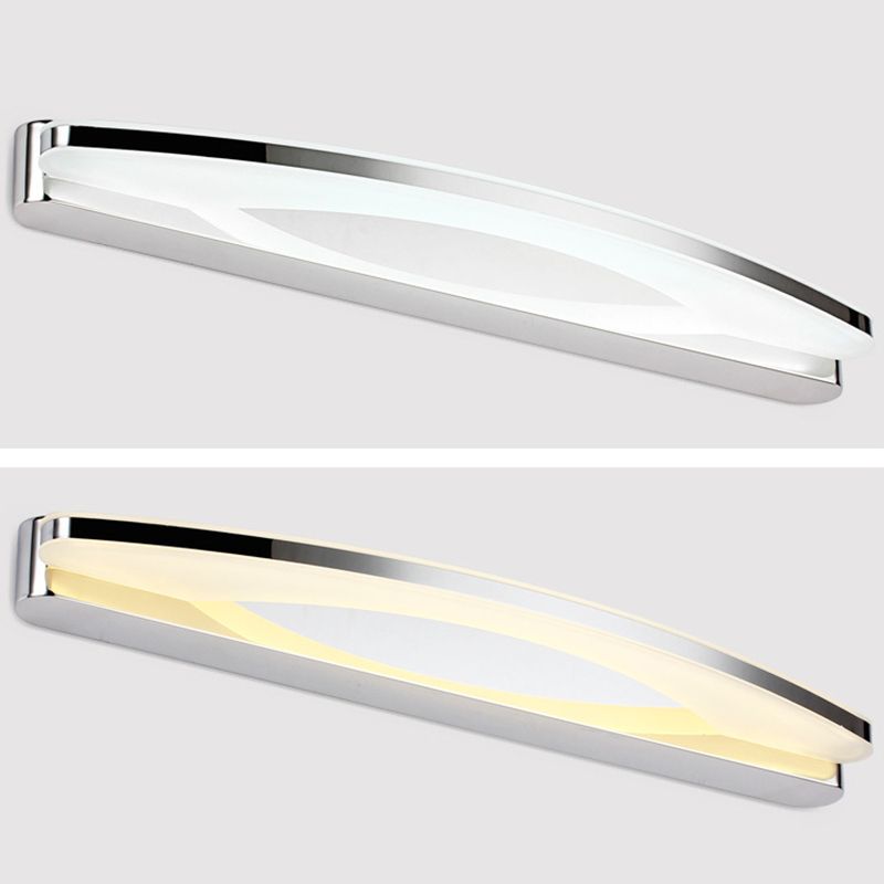 Modern Style Mirror Cabinet Bathroom Wall Lights Steel Linear Shade LED Ambient Vanity Lighting