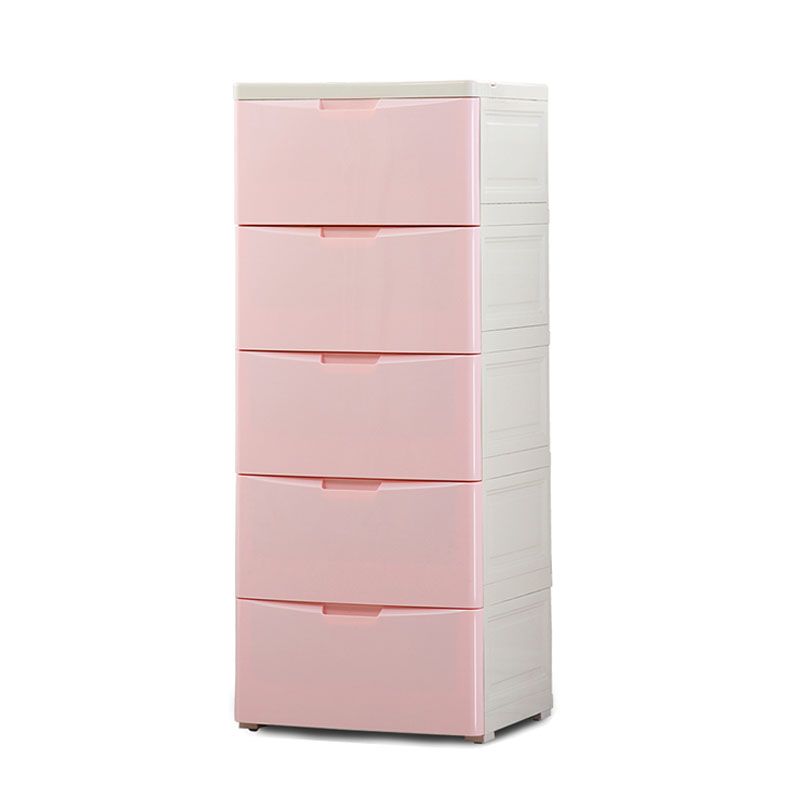 Plastic Kids Furniture Scandinavian Nursery Dresser with 5 Drawers