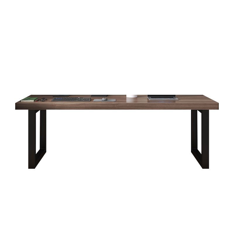 Contemporary Pine Wood Writing Desk Bedroom Office Desk with Black Legs