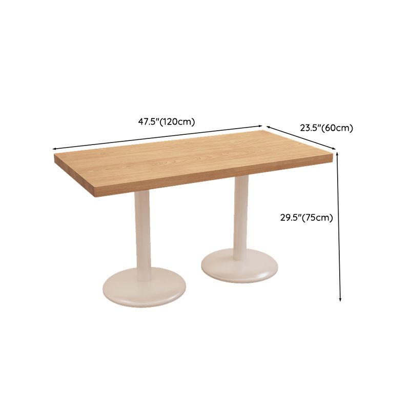 Pine Wood Modern Dining Set with White Frame 1/2/3/5 Pcs Dinette Set for Home