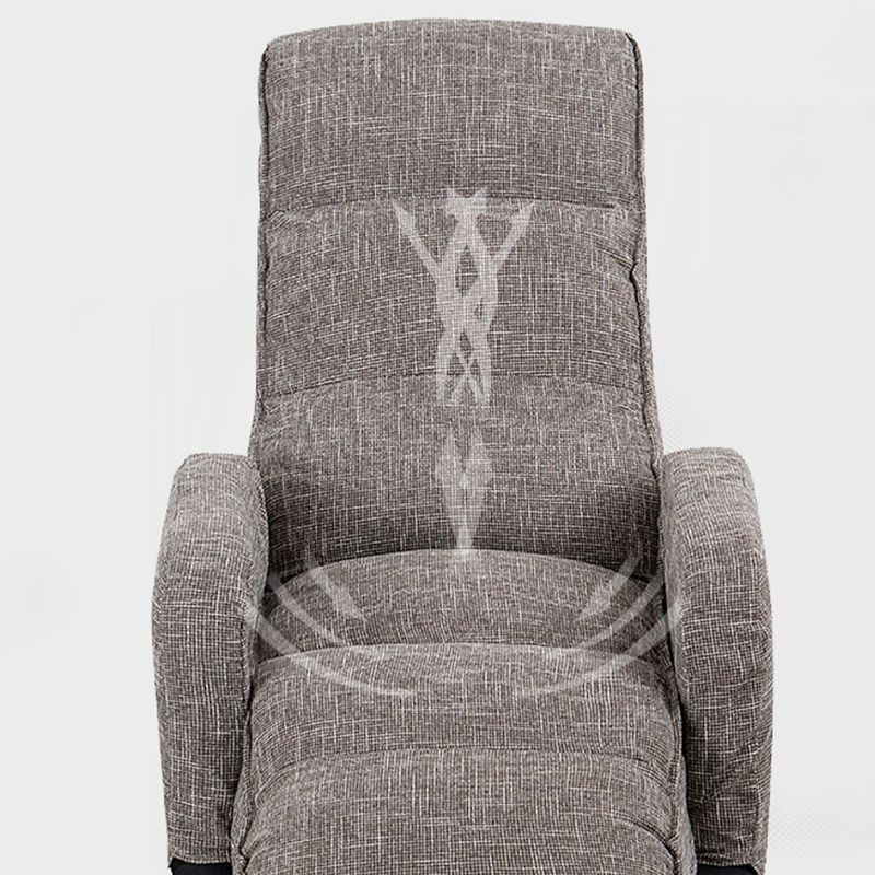 Modern Linen Standard Recliner Upholstered Recliner Chair in Gray