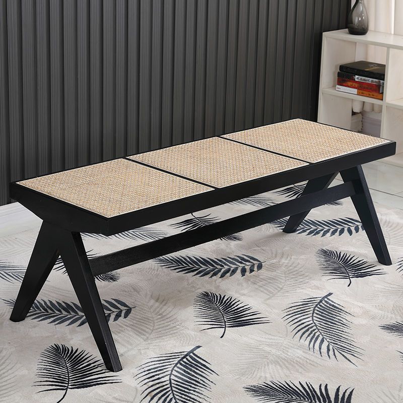 Tropical Rubber Wood Bedroom Bench 50.7"L Seating Bench with Legs