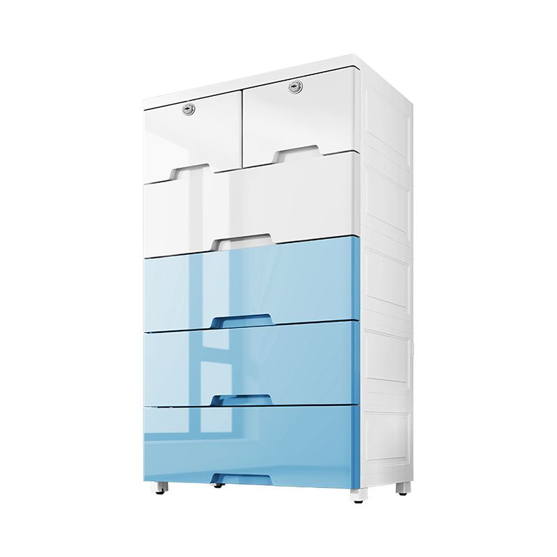 Contemporary Bedroom Armoire with Drawer Plastic Wardrobe Armoire