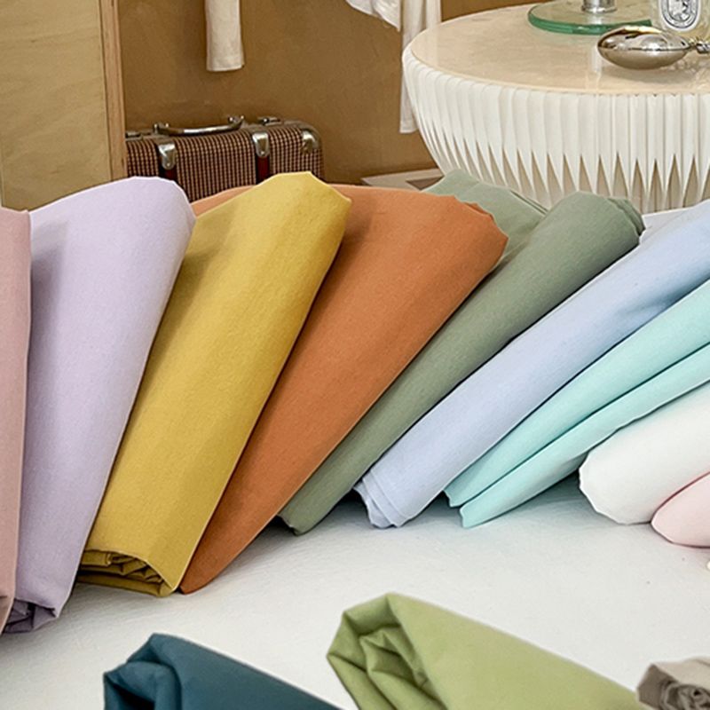 Soft Fitted Sheet Plain Cotton Fade Resistant Breathable Fitted Sheets