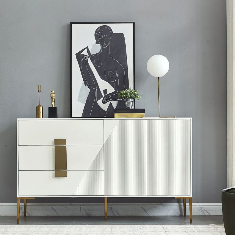 Glam Style Sideboard Engineered Wood Dining Sideboard for Living Room