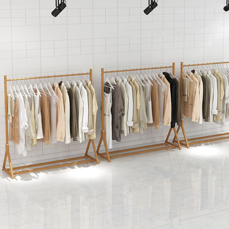 Modern Free Standing Solid Color Metal Coat Rack with Storage Shelving