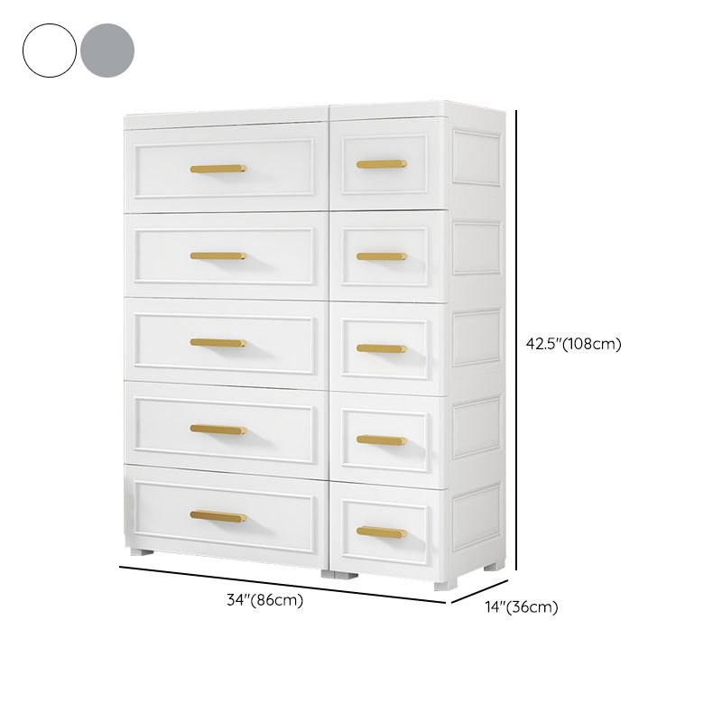 Contemporary Style Plastic Armoire Cabinet Bedroom Youth Armoire