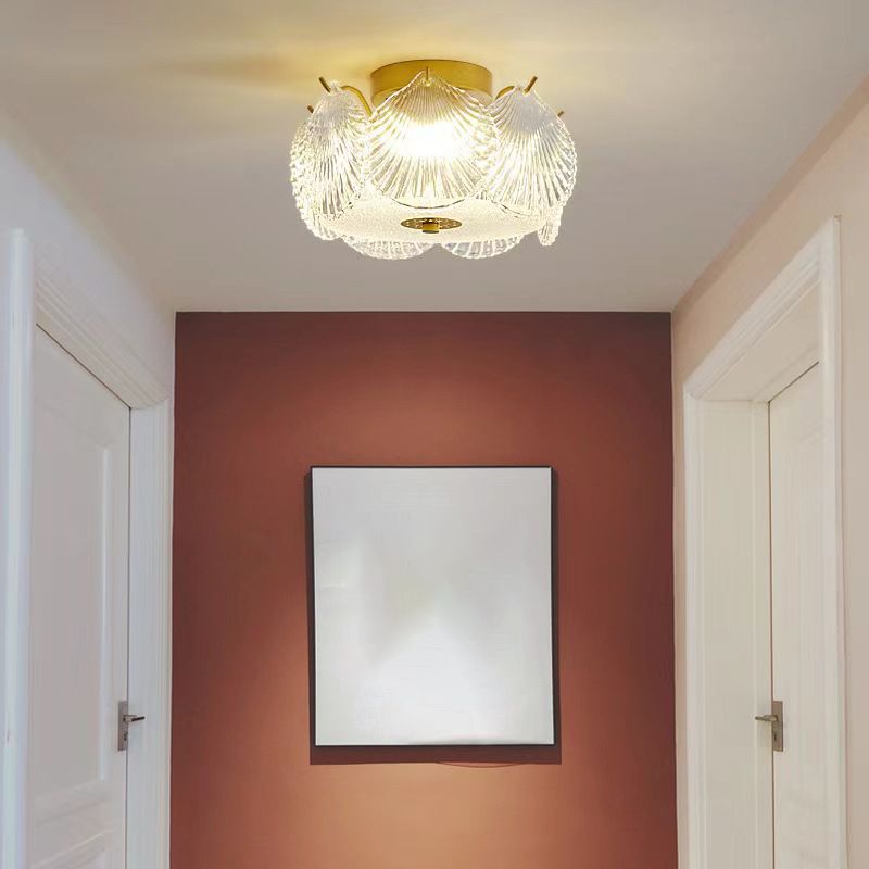 1-Light Flush Mount Modern Crystal Flush Mount Ceiling Light