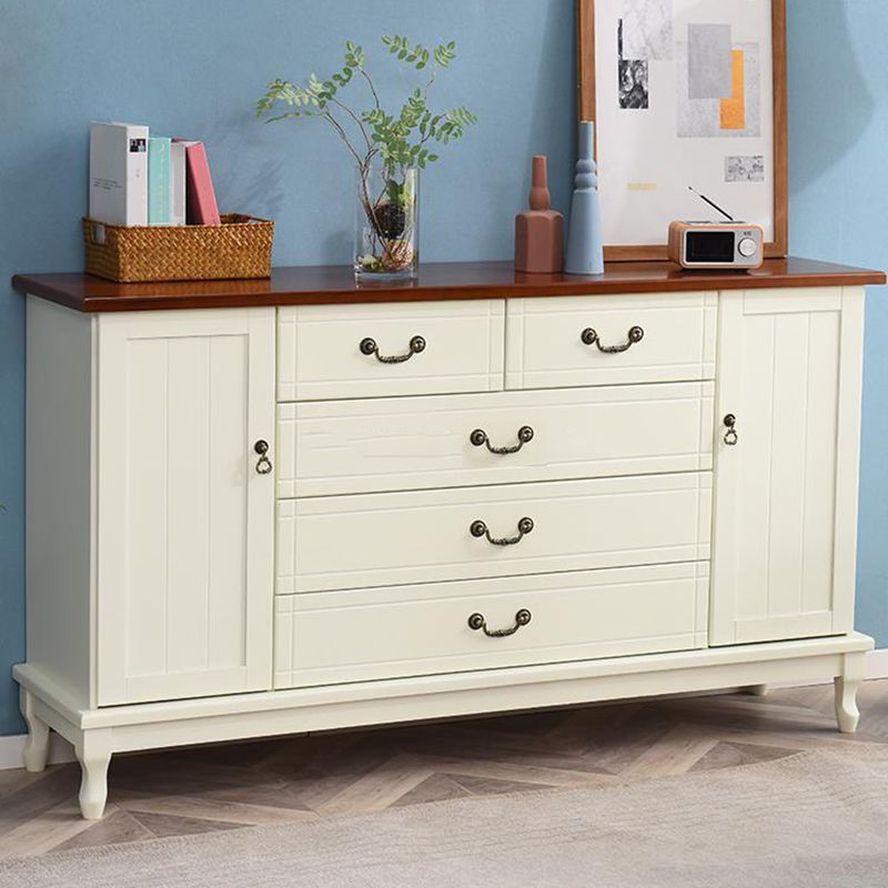 Contemporary Matte Finish Storage Chest Horizontal Solid Wood Combo Dresser