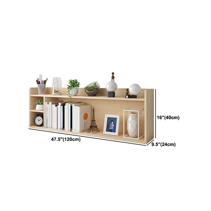 Modern Closed Back Wood Book Shelf Natural 8"W Home Bookcase