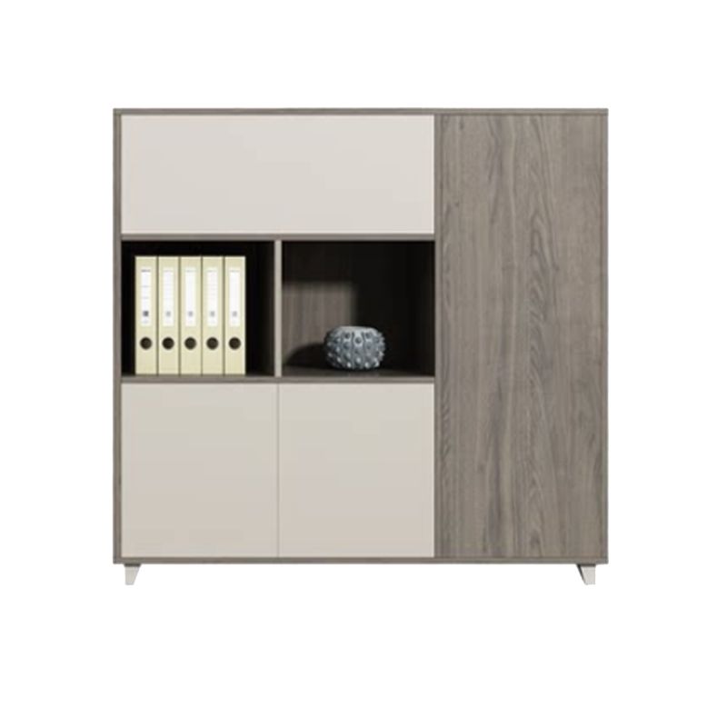 Modern Woos File Cabinet Khaki Tone Color Block Filing Cabinet for Home Office