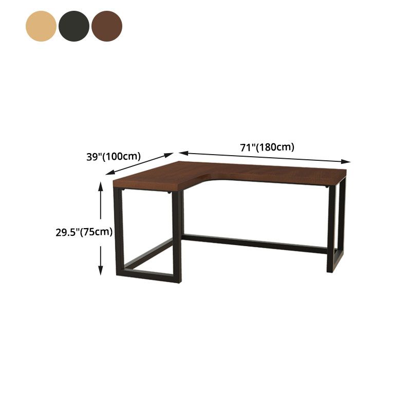 Solid Pinewood Home Writing Table Industrial L-Shape Office Table