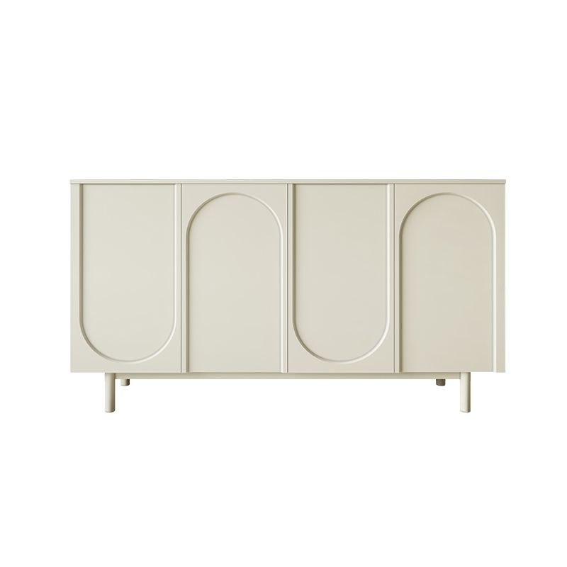 Modern White Wood Server Table Sideboard Cabinets Included for Home