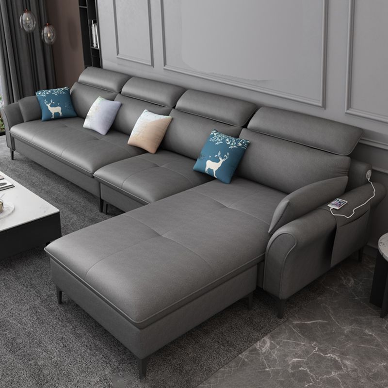 Modern Modular Sectional with Storage and USB for Four People