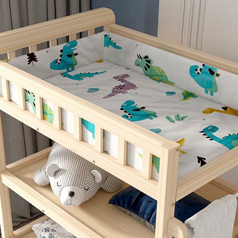 Wooden Baby Changing Table Flat Top Changing Table with Storage Changing Table