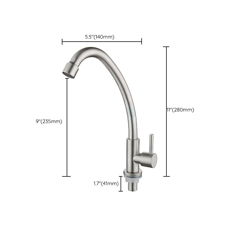 Modern Pot Filler 304 Stainless Steel 1-Handle High Arch Kitchen Faucet