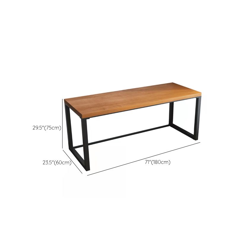 Solid Wood Rectangular Writing Desk 29.53-inch Tall Office Desk with Sled Base