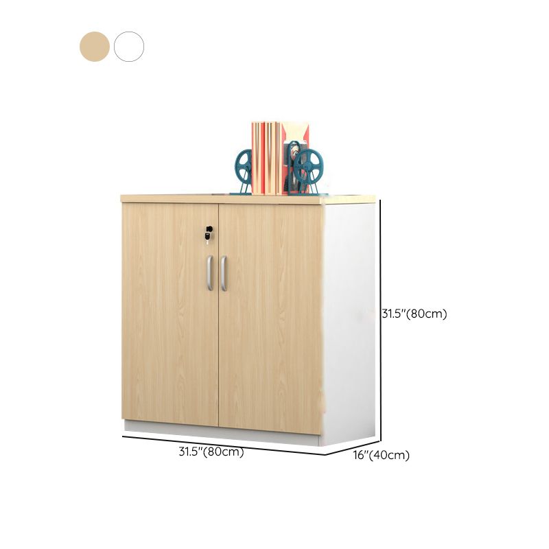 Nordic Style File Cabinets Key Lock Solid Wood Vertical Filing Cabinet Office