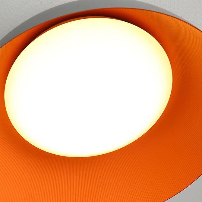 Gray + Orange en forma de techo LED Light Nordic Style Simplicity Aluminio Lighting Fexture para dormitorio