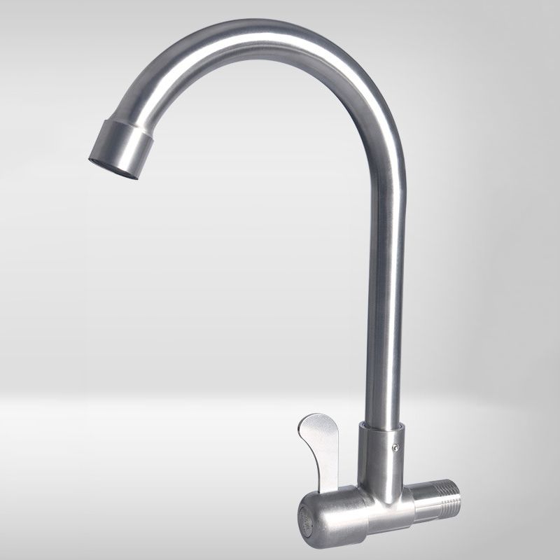 Modern Faucets 1-Handle and 1-Hole Single Level Stainless Steel Bar Faucet