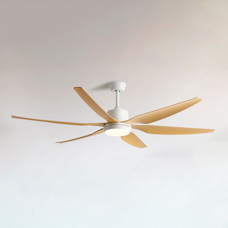 Simple Style LED Ceiling Fan 6-Blade Fan Lighting for Dining Room