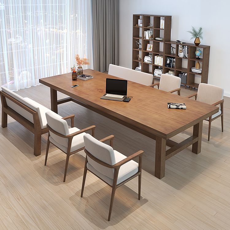 Modern Style Wooden Office Desk H-Shape Base Writing Desk for Office