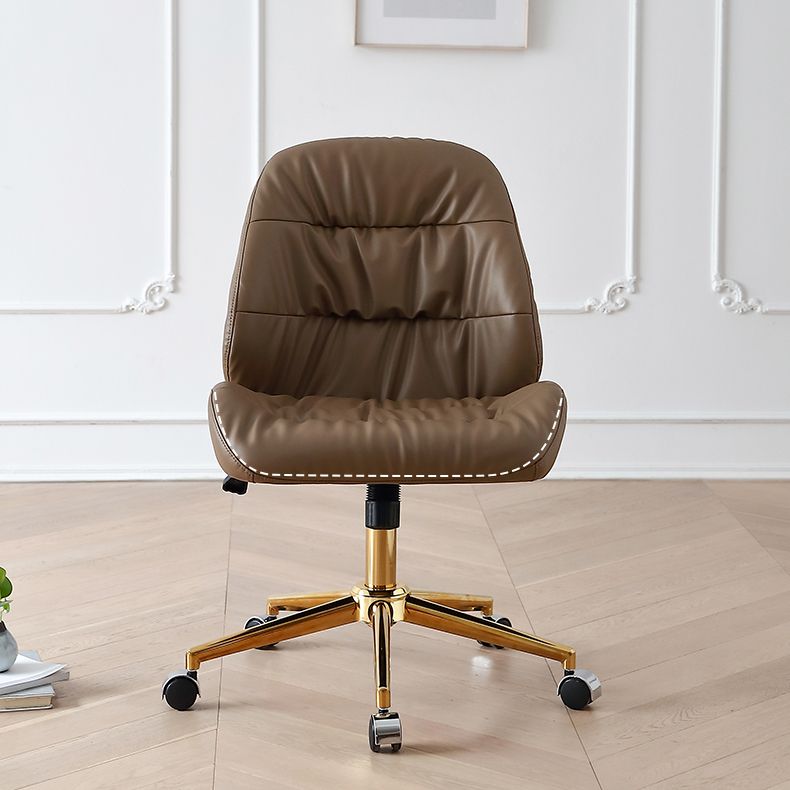 Contemporary Faux Leather Adjustable Chair Mid-Back Conference Office Chair