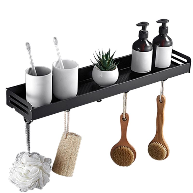 Matte Black Modern Bathroom Accessory Set, Set of 2, Bath Shelf