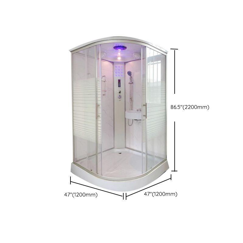 Modern Shower Enclosure Grey Drainer Sliding Door Shower Stall