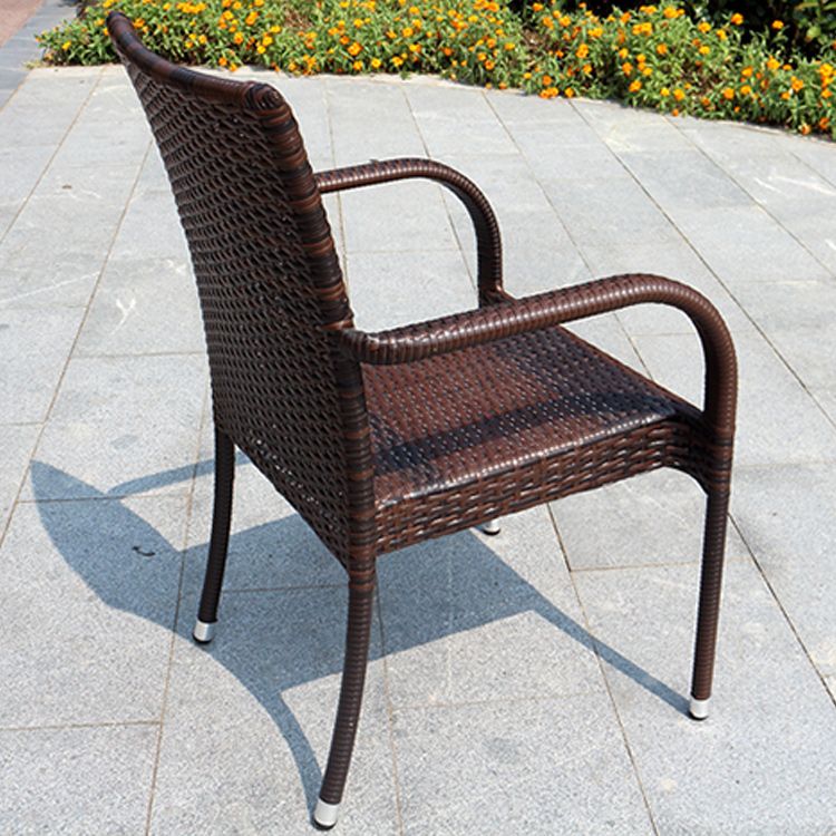 Tropical Brown Outdoors Dining Chairs 21.65" L X 20.86" W X 33.46" H
