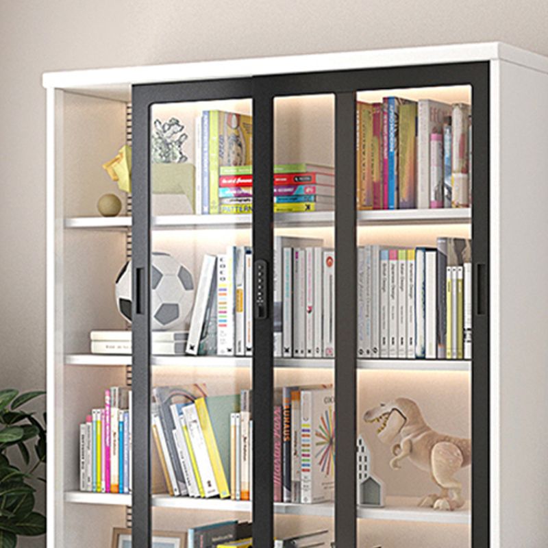 Modern Metal Storage Cabinet Glass Doors Display Cabinet with Lighting