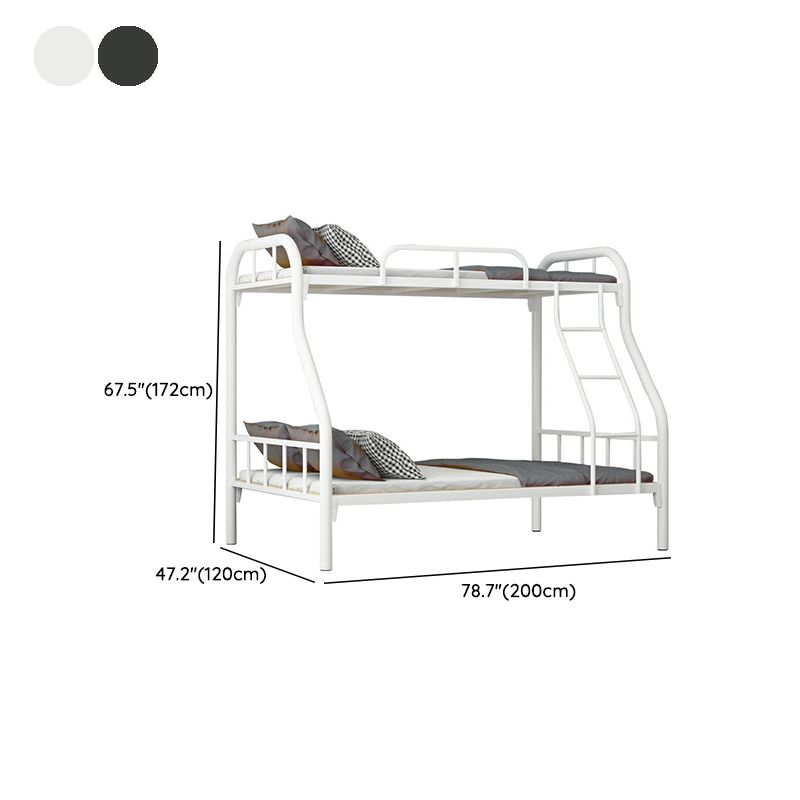 Scandinavian Black / White Kid Bed Metal Frame Standard Bunk Bed