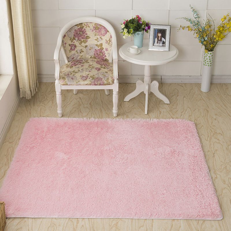 Simplicidad Rectángulo sólido Alfombra Comfort Moderno Shag Interior Rug Polyéster Amable Área lavable alfombra para sala de estar