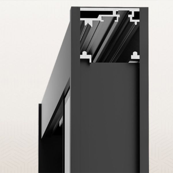 Full Frame One-shaped Tempered Glass Shower Door, Triple Linkage Shower Door