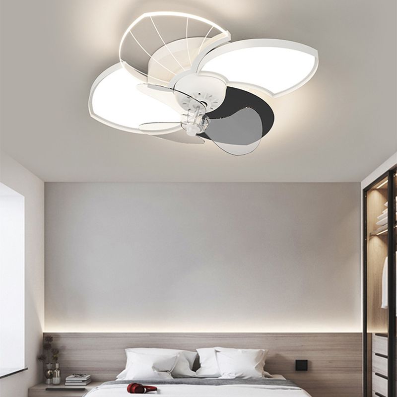 Metal Geometric Shape Ceiling Fan Modern Style Multi-Lights Ceiling Fans Fixtures