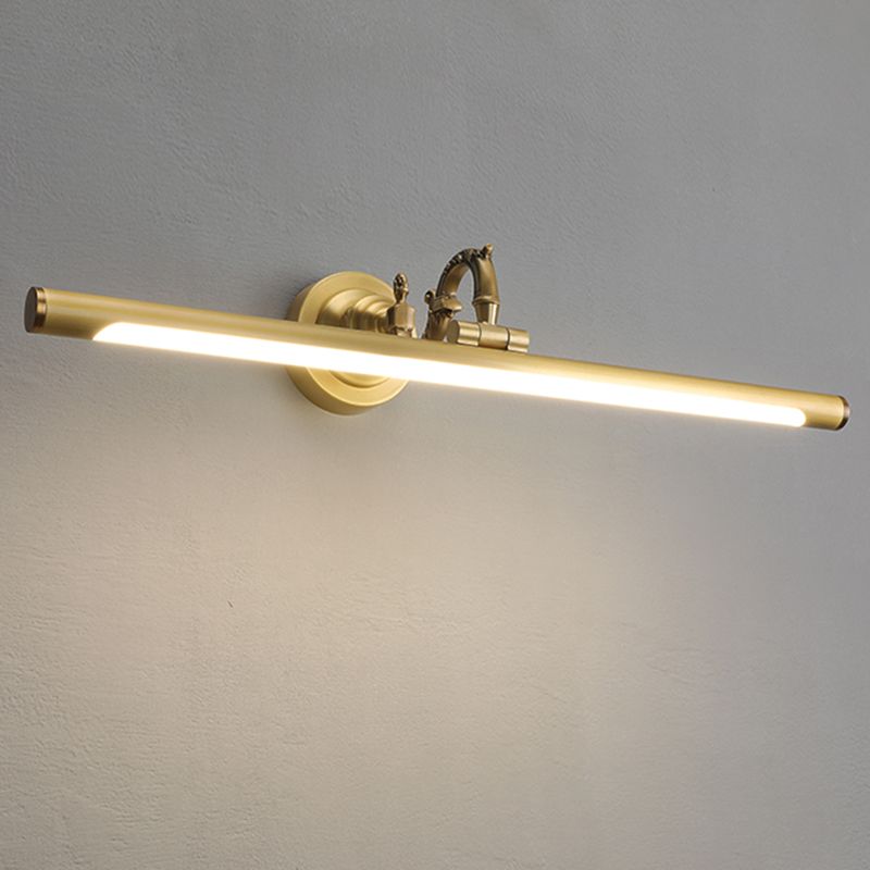 Mid Century Modern Cylinder Wall Mounted Light Fixture Copper 1 Light Wall Mount Lighting for Bathroom