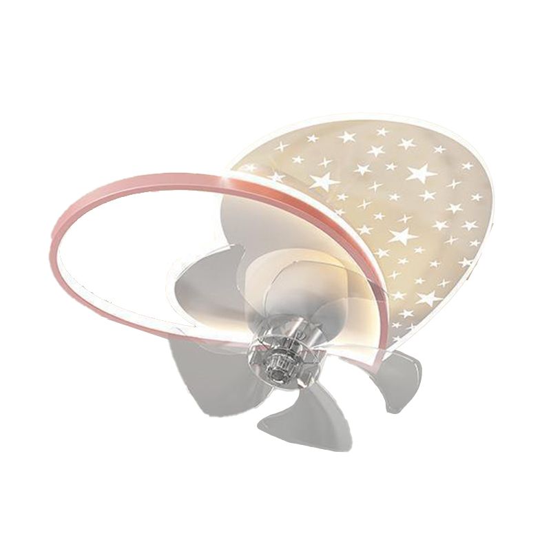 Cartoon Style Ceiling Fan Lamp Acrylic Ceiling Fan Light for Children's Room