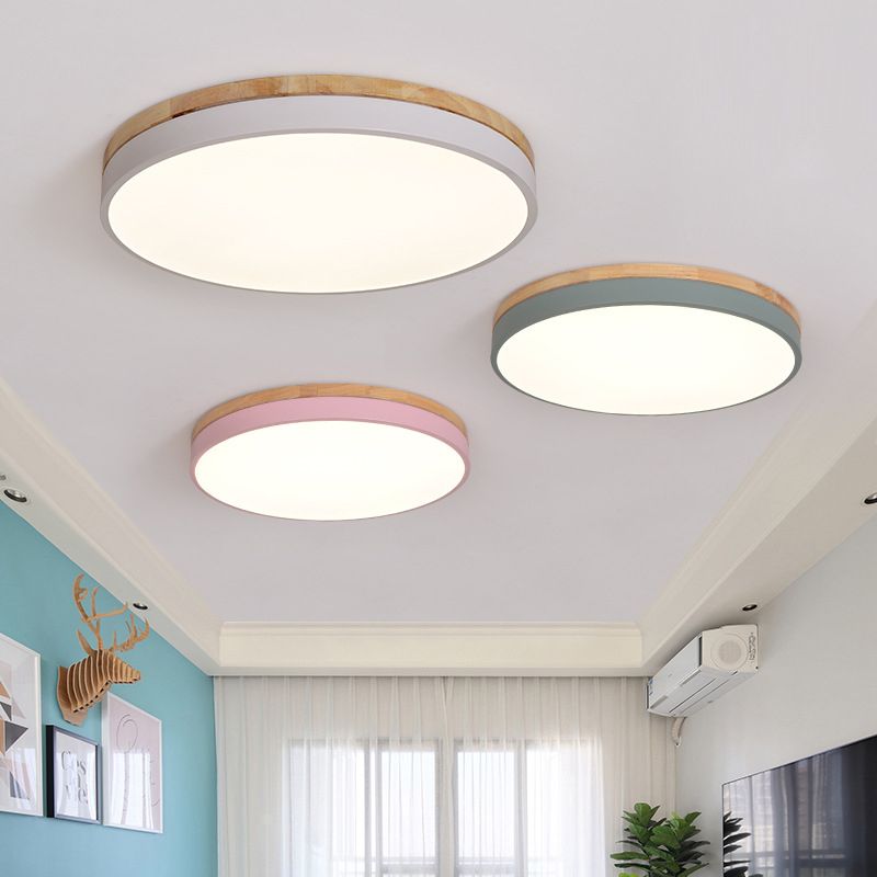 Disque Flush Mount Ceiling Light 1 Light Acrylique Minimaliste Flush Mount Ceiling Light