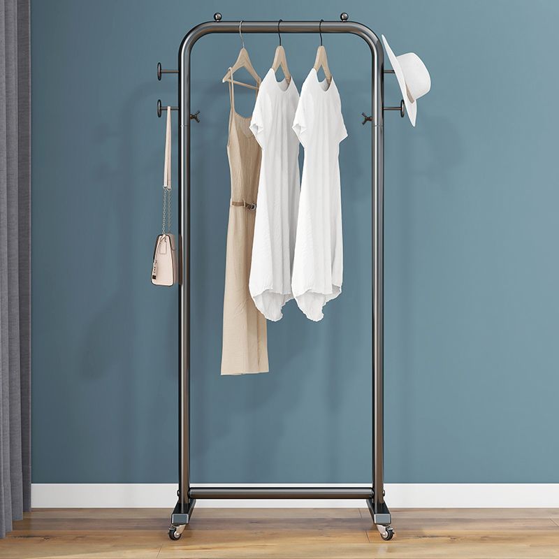 Industrial Minimalist Style Coat Rack Metallic Free Standing Trestle Base Coat Rack