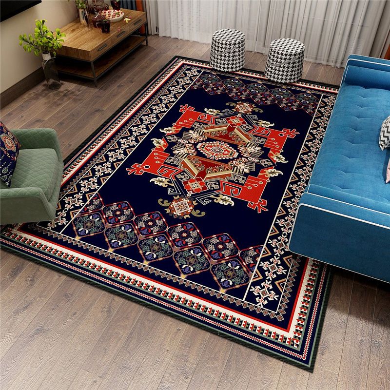 Classy Persian Rug Multi-Color Flower Area Rug Machine Washable Stain Resistant Non-Slip Indoor Rug for Home