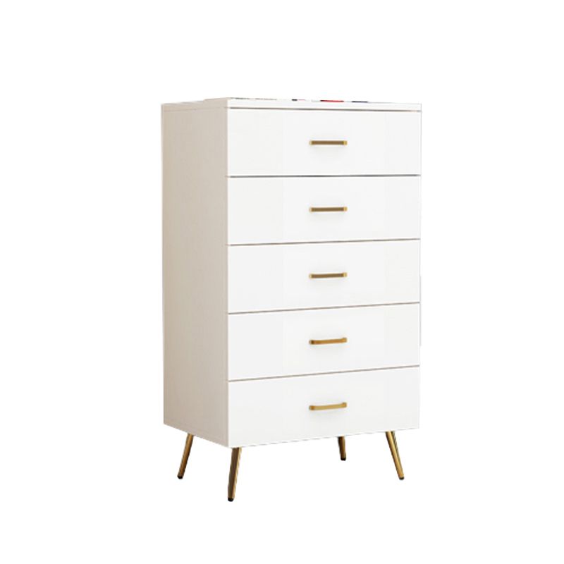 White 15.74" Wide Accent Chest Rubberwood Chest with Drawers