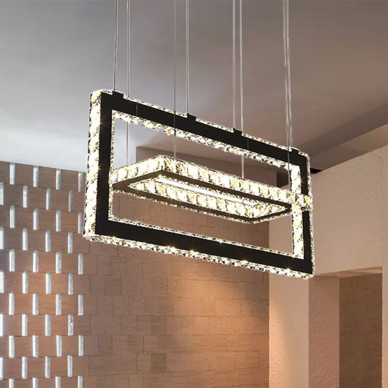 Luce a sospensione con soffitto a soffitto in acciaio inossidabile K9 LEDALILE LEDALILE LEDELIE LED CRYDALI