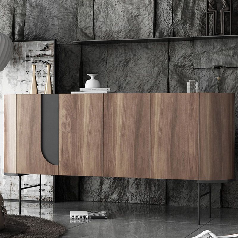 Wood Buffet Table Contemporary Style Side Board with Cabinets