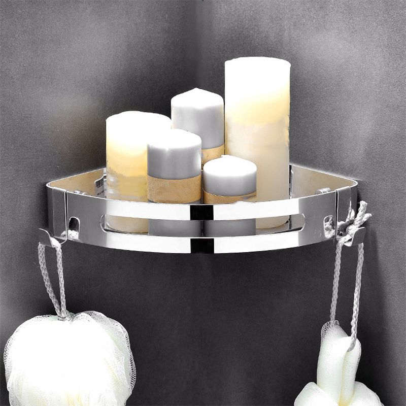 Modern Bathroom Hardware Set Silver Bath Shelf Bath Hardware Set