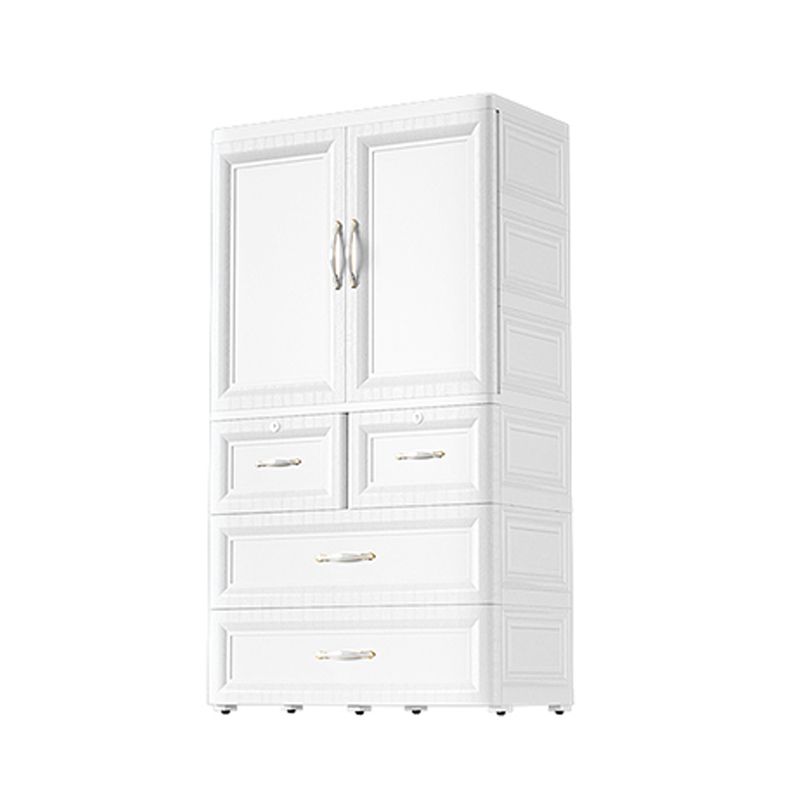 Plastic Armoire Cabinet Drawer Included Youth Armoire for Bedroom