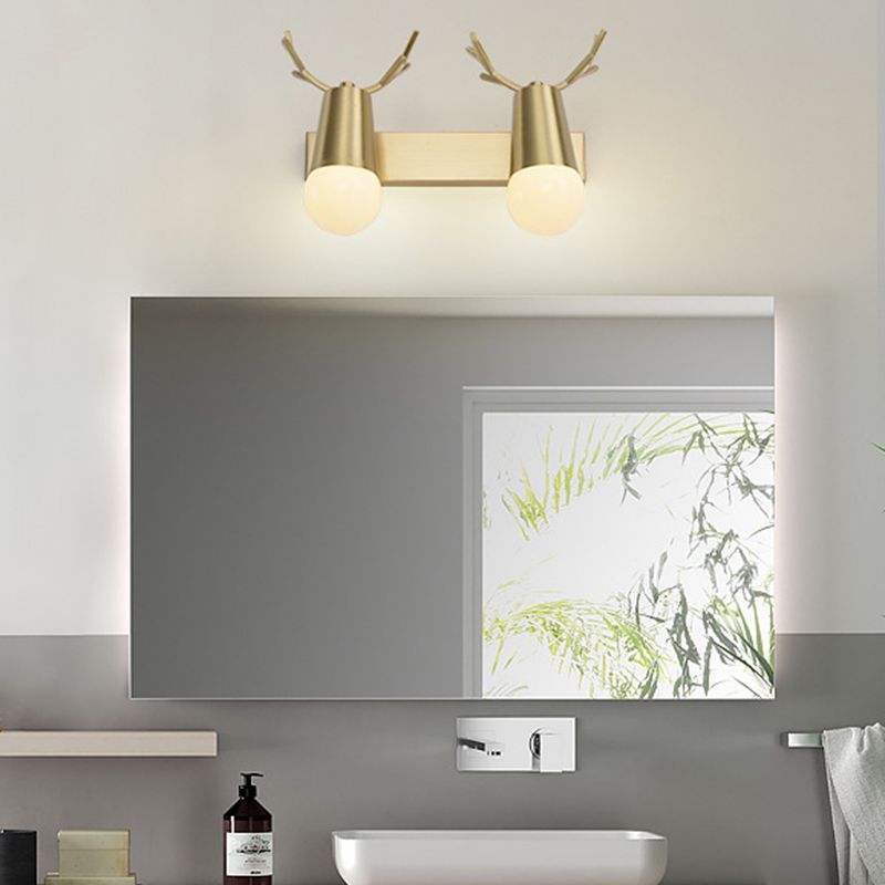 Metal Wall Lighting Modern Style   Sconce Lamp in Gold for Bathroom