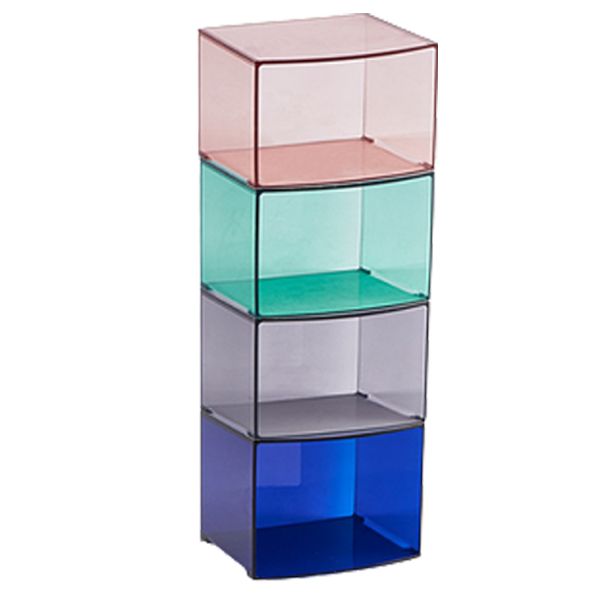 Closed Acrylic Bookshelf Nordic Style Minimalist Square Bookcase