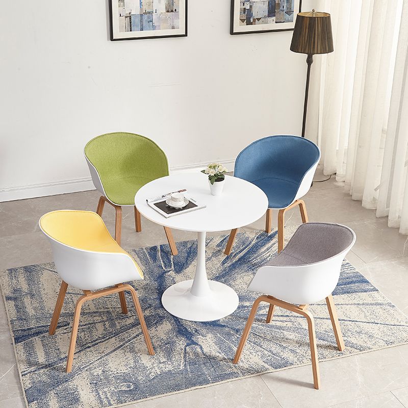 Arm Dining Chairs Modern Style Wooden Side Chairs for Dining Room