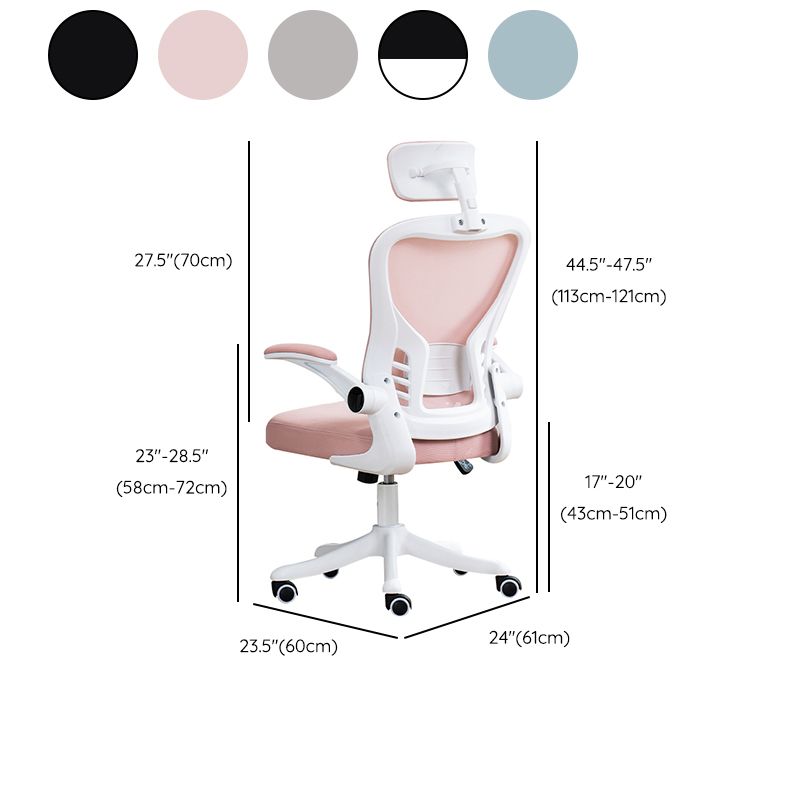 Padded Arms Office Chair Modern Tilt Mechanism Ergonomic Desk Chair with Wheels